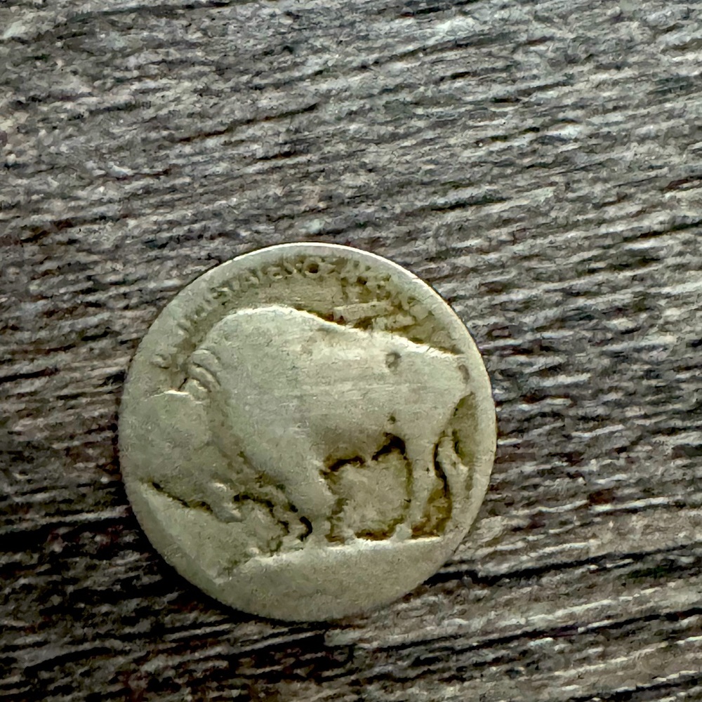 1918/7 Error Partial Horn Enhcd Date  Buffalo Nickel